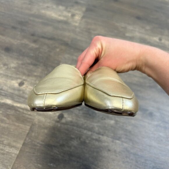 Mootsies Tootsies Leather‎ Women Size 6.5 Gold Slip On Flats 33751 - Picture 7 of 10